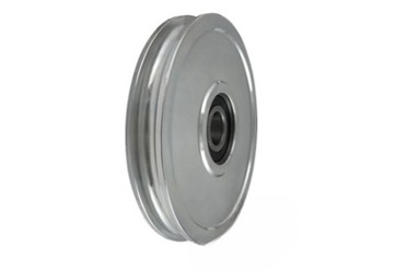 Rolka metalowa, 140 mm,z łożyskiem na linkę 12 mm