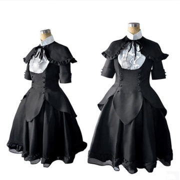 Magical Girl Circle Magical Girl Hiyomi Black Dress cos odzież damska