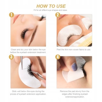 eye patches eyelash extension under eyelashes