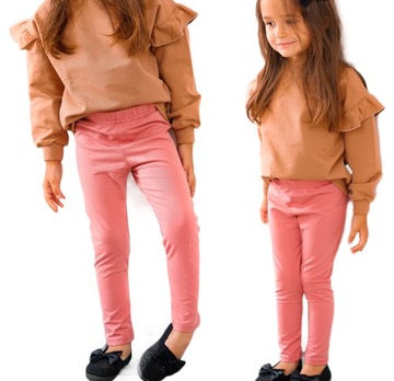 Legginsy spodnie getry - 110 RÓŻ/KORAL - BAYA