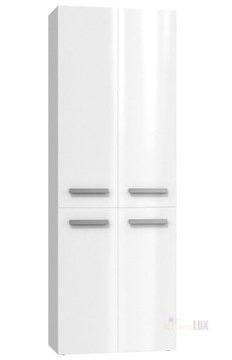 SZAFKA REGAŁ SŁUPEK ŁAZIENKOWY 60 cm BIAŁY POŁYSK