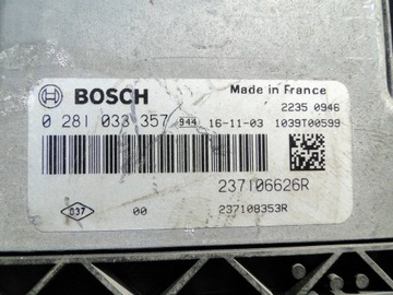 ECU TRAFIC VIVARO 1.6DCI 237106626R 237108353R 0281033357