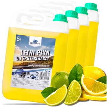 Płyn do Spryskiwaczy Letni BEZ SMUG! 4x5l Cytrusowy Zapachowy