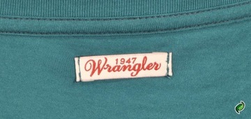 WRANGLER bluzka GREEN print LONGSLEEVE _ S