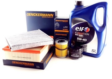 4 FILTRY + OLEJ 5W40 ELF RENAULT LAGUNA II 1.9dCi