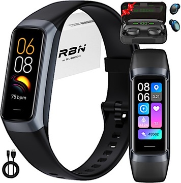 SMARTWATCH DAMSKI Rubicon SMARTBAND AMOLED POLSKIE MENU OPASKA + SŁUCHAWKI