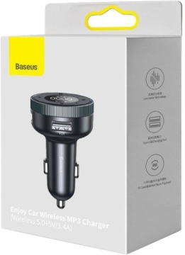 АВТОМОБИЛЬНОЕ ЗАРЯДНОЕ УСТРОЙСТВО Baseus FM-ПЕРЕДАТЧИК Bluetooth 5.0 QC 3.0 microSD