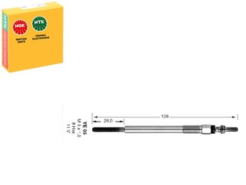 ŚWIECA ŻAROWA NGK 596079 9650100080 596078 5960F9