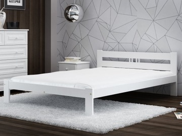 ŁÓŻKO ESM1 180x200 BIAŁE + STELAŻ SPRĘŻYNUJĄCY
