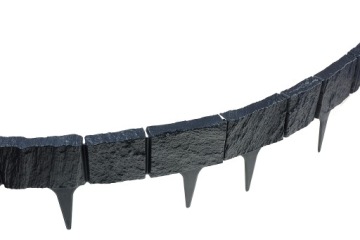 Каменный бордюр для газона 390 см GARDEN PALISADA антрацит