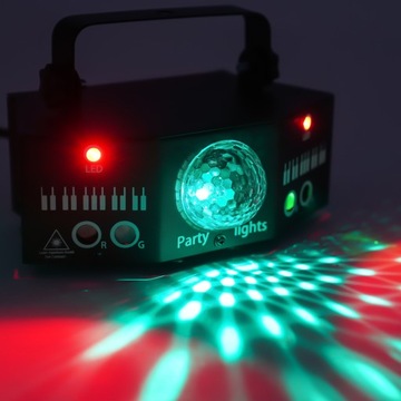 Светодиодные сценические лазерные фонари RGB мощностью 10 Вт с 7 глазами