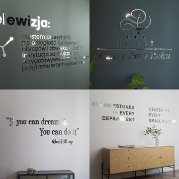 Ваш текст 3D-надписи Логотип из зеркального золота и серебра