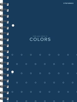 KOŁOZESZYT TOP 2000 COLORS A5 100 kartek KRATKA NIEBIESKI