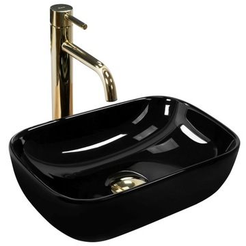 Umywalka Ceramiczna BELINDA MINI CZARNA REA BLACK