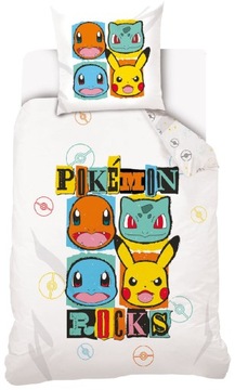 POŚCIEL POKEMON 140x200 PIKACHU GRA ANIMA POKEMONY