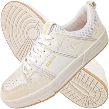 Lekkie Trampki Big Star Buty męskie Beżowe Sportowe z EkoSkóry NN174095 41