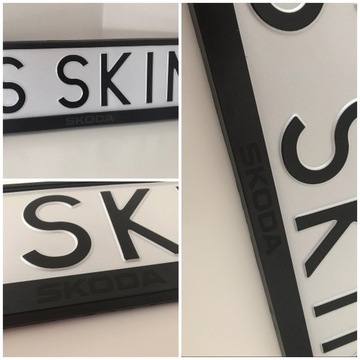 Рамка номерного знака Skoda / 2 шт.