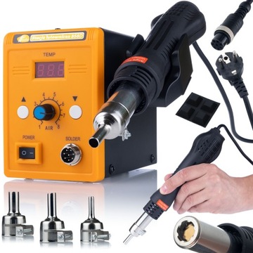 STACJA LUTOWNICZA HOT-AIR SPAWARKA PLASTIKU 858D