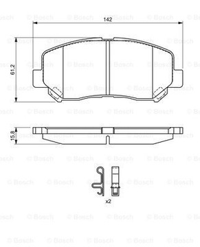 ТОРМОЗНЫЕ КОЛОДКИ BOSCH MAZDA CX-5 (KF)