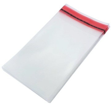 Torebki worki błyszczące foliowe PP Z TAŚMĄ 7x7+3