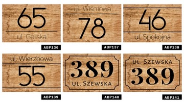 АДРЕСНАЯ ДОСКА ПВХ 32x21 НОМЕР ДОМА Множество дизайнов