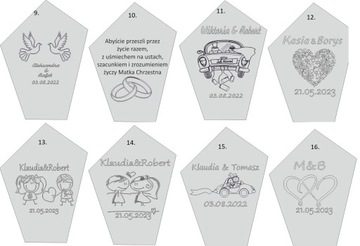Стеклянная статуэтка с гравировкой для оформления подарка, дня рождения, конца года.