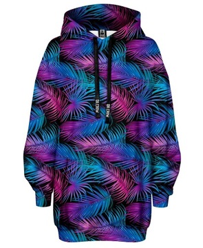 Dr.Crow Bluza Oversize Purple Palms M/L HIT