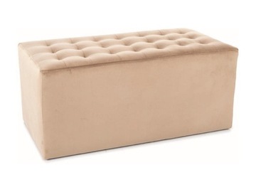 Pufa tapicerowana LORI 2 VELVET beżowa