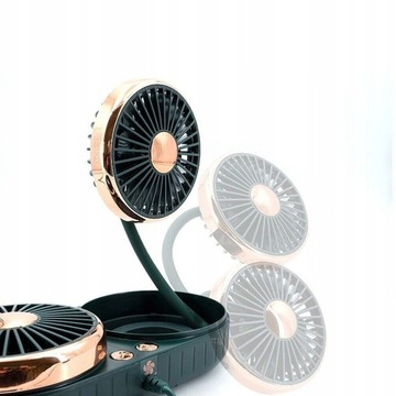 АВТОМОБИЛЬНЫЙ ВЕНТИЛЯТОР 360° ДВОЙНОЙ USB-ВЕНТИЛЯТОР