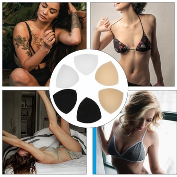 Czarne wkładki do biustonosza Push Up Bralette do ćwiczeń