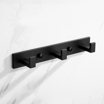 Вешалка для полотенец для ванной, ЧЕРНАЯ, LOFT METAL, КРЮЧКИ LOFT, 24 см