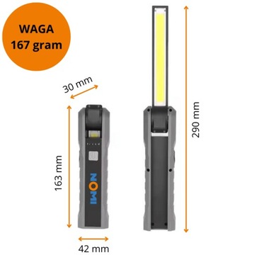 ВРАЩАЮЩИЙСЯ СВЕТОДИОДНЫЙ ФОНАРЬ ДЛЯ МАСТЕРСКОЙ S-NOVA 300люм NOMI