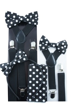 Нагрудный платок в горошек, черный