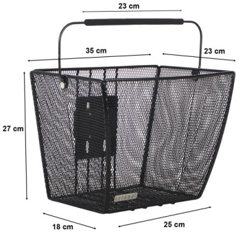 БОЛЬШАЯ МЕТАЛЛИЧЕСКАЯ КОРЗИНА ДЛЯ ВЕЛОСИПЕДА ДЛЯ РУЛЯ CLICK ДЛЯ ВЕЛОСИПЕДА 21 Л