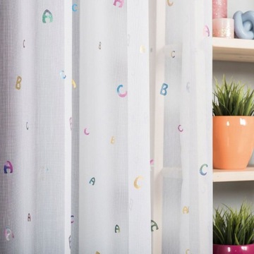 Высокая Детская штора на метр Буквы