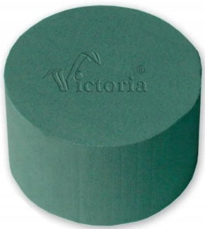 CYLINDER Gąbka Florystyczna Mokra KWIATY ŻYWE 14cm