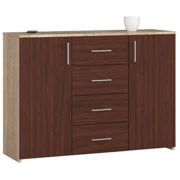 KOMODA SZAFKA MEBLE do SYPIALNI SONOMA WENGE 110cm
