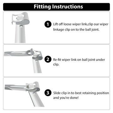 Комплект втулок Зажим тяги стеклоочистителя