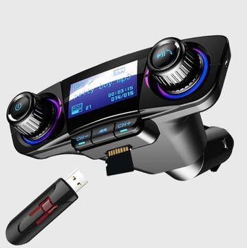 FM BLUETOOTH 5.0 USB МУЛЬТИМЕДИЙНЫЙ ПЕРЕДАТЧИК 8 в 1