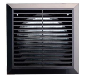 Kratka Wentylacyjna 20 x 20 Czarna 150 Zewnętrzna