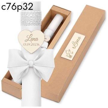 Świeca do Chrztu Świeca na Chrzest Pudełko Pamiątka Chrztu * IHS *