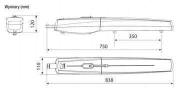 НАБОР CAME AXI A20 GATE 4M 500KG УДАЛЕННАЯ ЛАМПА