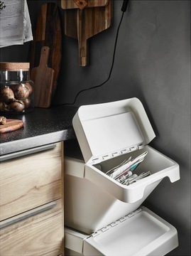 IKEA SORTERA Контейнер для сортировки мусора, белый, 37 литров