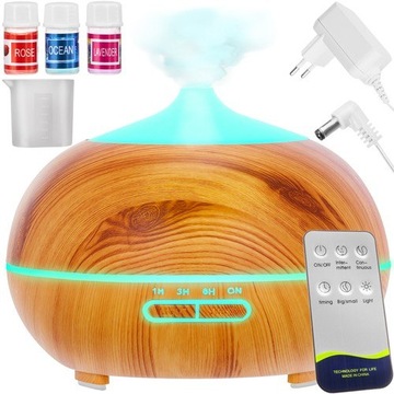Dyfuzor zapachowy - nawilżacz powietrza jonizator lampka 400ml+pilot