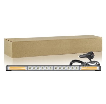 BELKA OSTRZEGAWCZA JEDNOSTRONNA DUALCOLOR POMARAŃCZOWA + BIAŁY 66CM 12V 24V