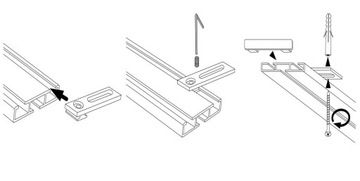 АЛЮМИНИЕВЫЙ ПОТОЛОЧНЫЙ ПЛАН ТОНКИЙ ОДИНАРНЫЙ АЛЮМИНИЕВЫЙ ПОТОЛОЧНЫЙ рейка 250 СМ И НАПРАВЛЯЮЩАЯ