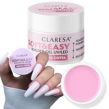 Claresa żel budujący do paznokci PANNA COTTA 12g