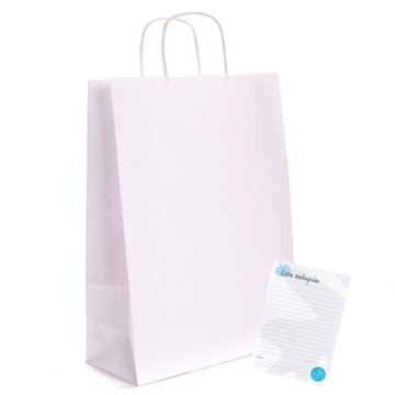 Torby papierowe 24x10x32cm BIAŁE do sklepu 150 szt TOREBKI NA ZAKUPY EKO a4