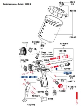 Pistolet lakierniczy SATA jet 1000 B HVLP 1,4 ze zbiornikiem Sata 149377