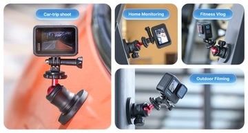 Магнитный держатель на присоске + 3D-шаровая головка для камеры GoPro / ULANZI